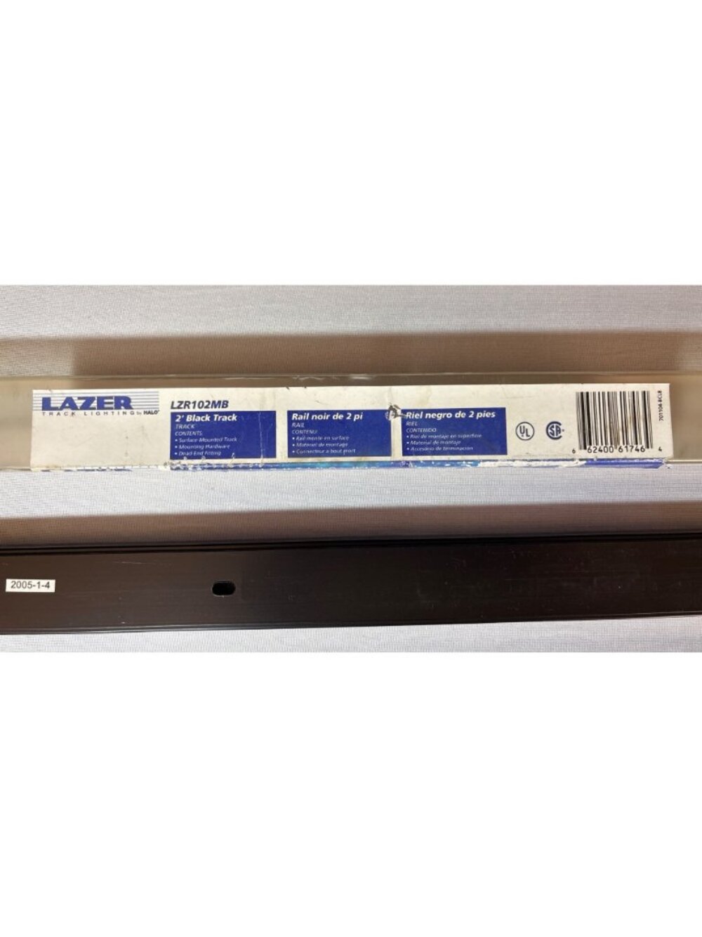 HALO Lazer Track Lighting Rail LZR102MB For 120V AC Max 20 Amps 2 Ft Black Track - Picture 5 of 13